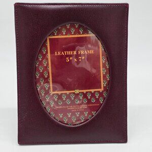 Leather Frame 5" X 7" Oval Burgundy By Dayton Hudson Corporation